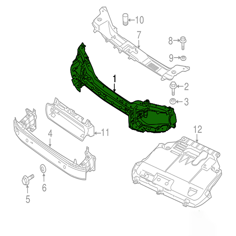 تکیه‌گاه رادیاتور جلویی Womala Front OE 31335263 برای Volvo S40 V50 C30